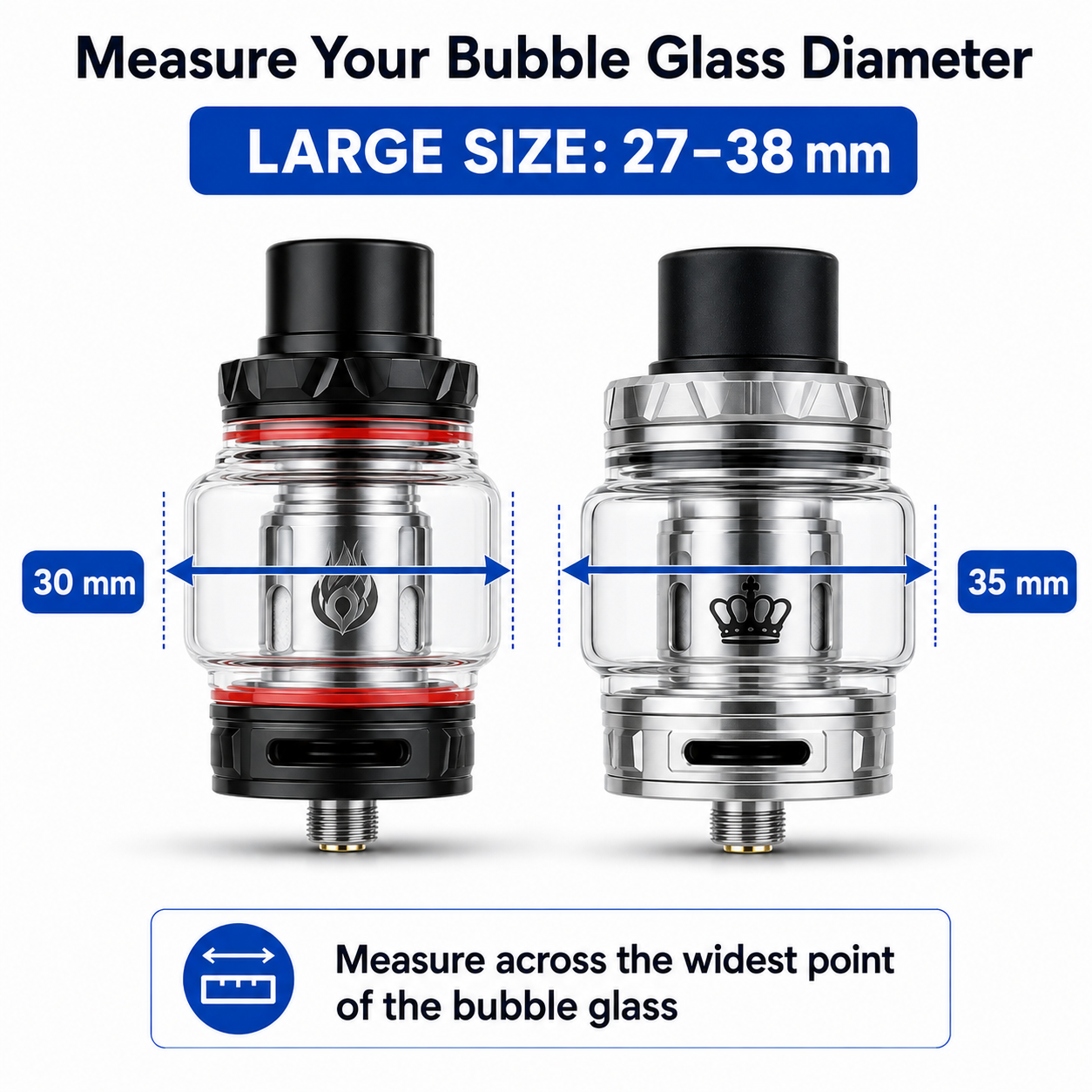 VOOPOO UFORCE-X vape tank protector — how to measure for VapeGuard Large 27–38 mm